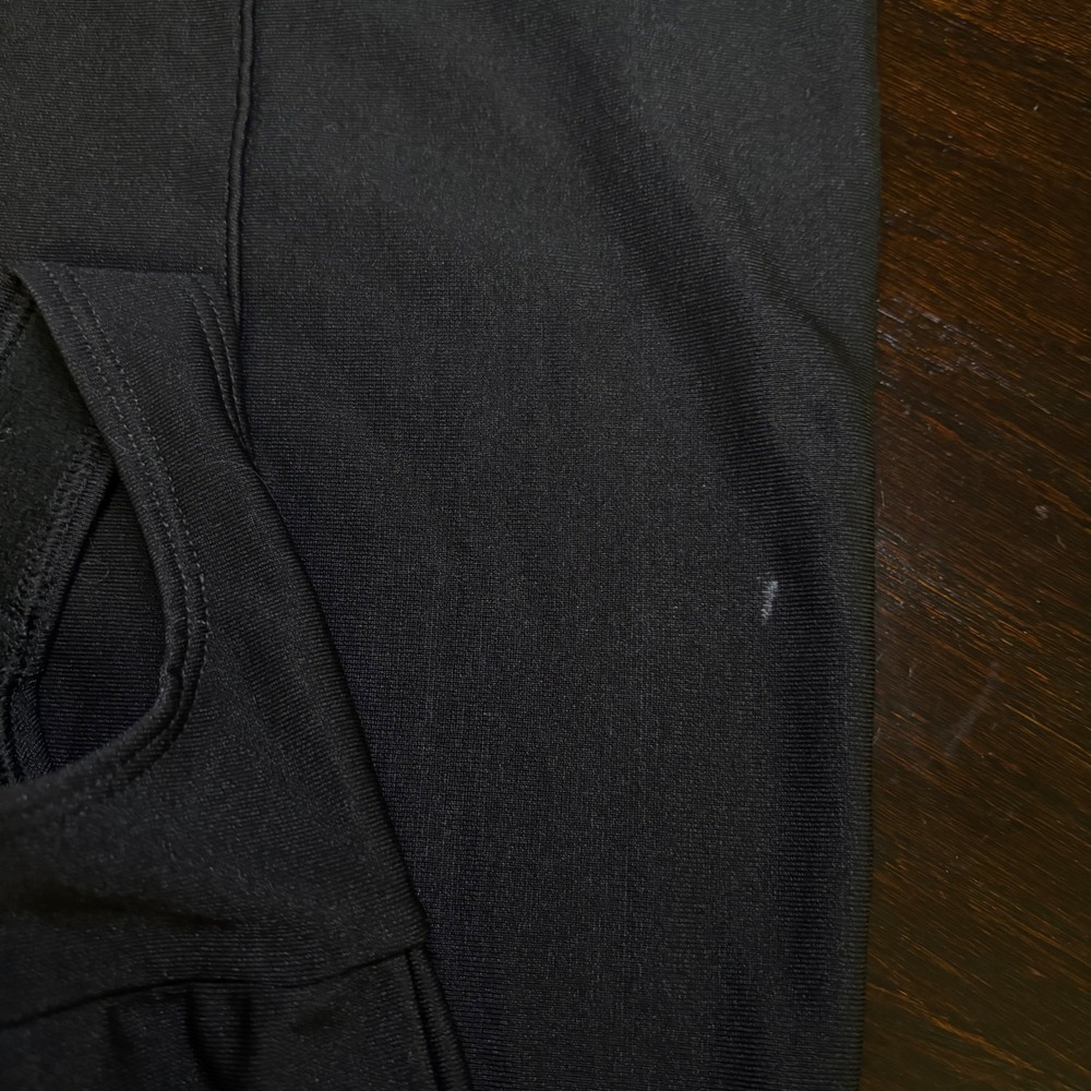 LL Bean Vtg Womens Black Stirrup Ski Bib Jumpsuit Base Layer Fleece Medium USA - Picture 6 of 16